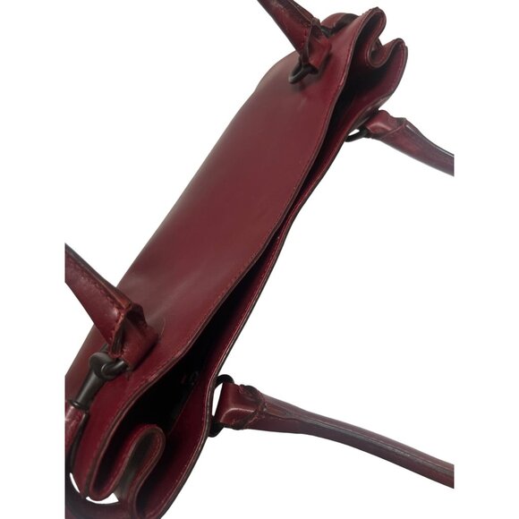 Gucci Vintage Red Burgandy Leather East to West Horsebit Baguette Shoulder Bag - Picture 13 of 13